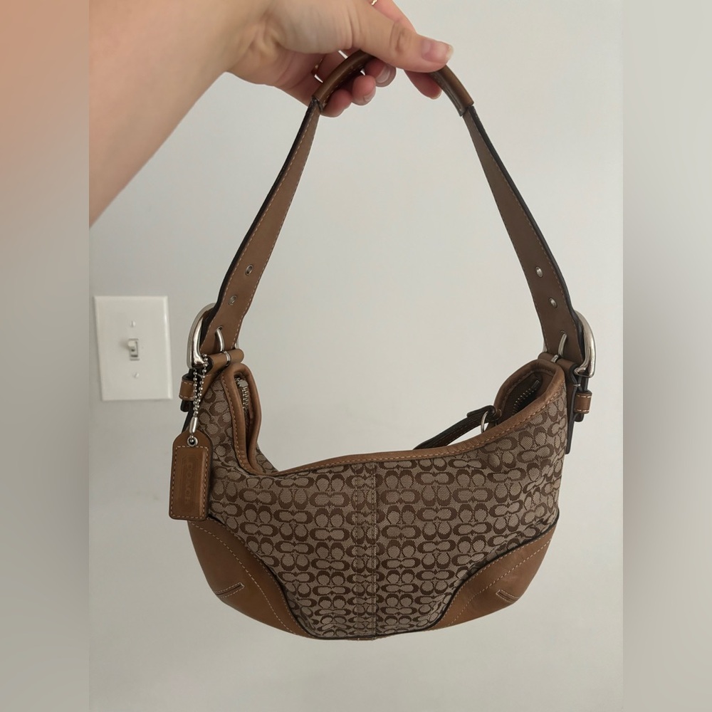 COACH brown shoulder bag